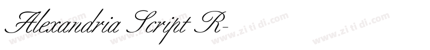 Alexandria Script R字体转换